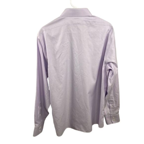 Brooks Brothers Non-Iron Stretch Supima Shirt 16-35 Lavender Regular Fit Size L - Picture 3 of 5